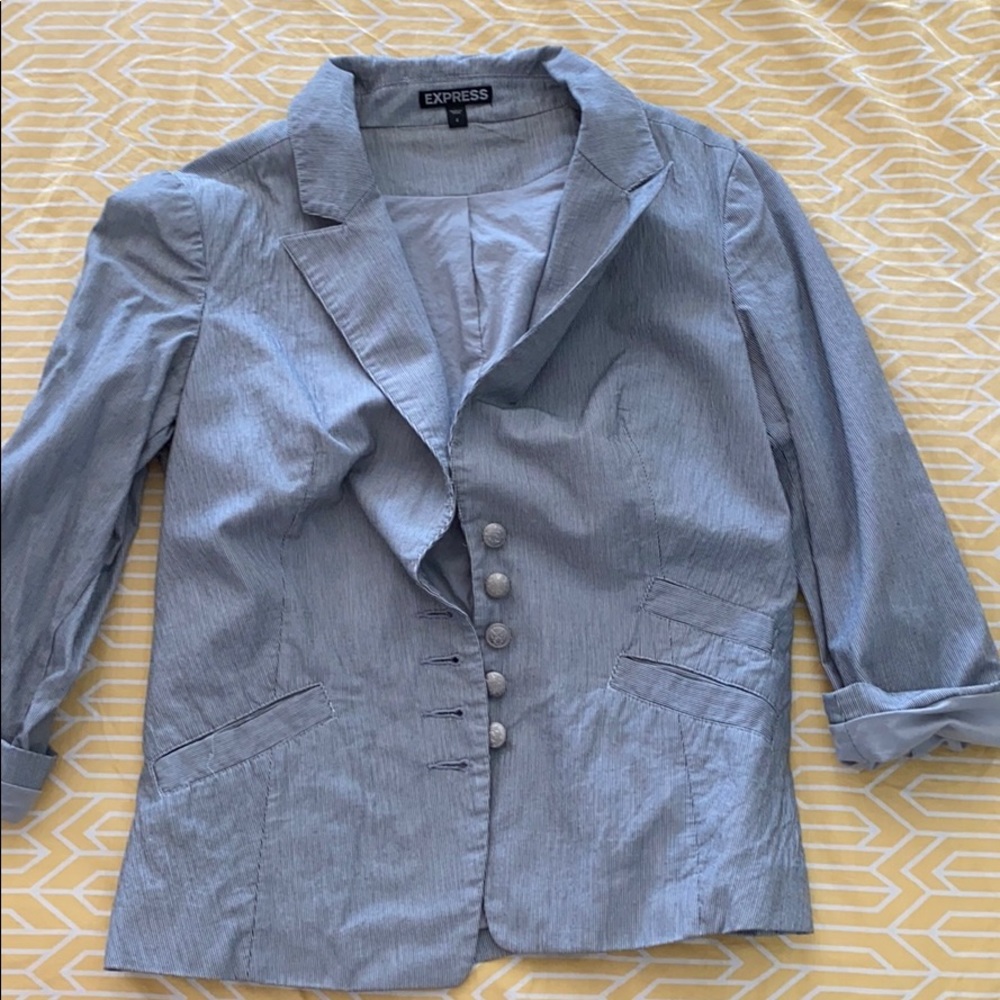 Pinstripe blazer!